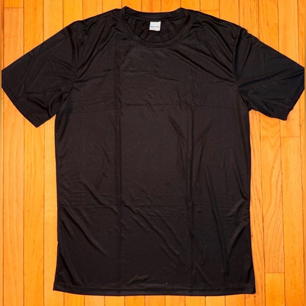 New NWT men’s Dri-Tek black polyester compression short sleeve shirt size XLT